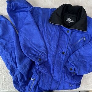 VTG 80s Inside Edge Ski Suit M One Piece Snowsuit Bib Retro Purple